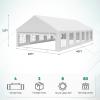 imageYITAHOME 20x20 ft Party Tent Heavy Duty Wedding Event Shelters Outdoor Upgraded Galvanized Canopy with Large White Roof Removable PVC Sidewalls ampamp 3 Storage BagsRipple