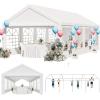 imageYITAHOME 20x20 ft Party Tent Heavy Duty Wedding Event Shelters Outdoor Upgraded Galvanized Canopy with Large White Roof Removable PVC Sidewalls ampamp 3 Storage BagsStraight