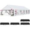 imageYITAHOME 20x20 ft Party Tent Heavy Duty Wedding Event Shelters Outdoor Upgraded Galvanized Canopy with Large White Roof Removable PVC Sidewalls ampamp 3 Storage BagsStraight