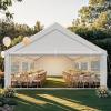 imageYITAHOME 20x20 ft Party Tent Heavy Duty Wedding Event Shelters Outdoor Upgraded Galvanized Canopy with Large White Roof Removable PVC Sidewalls ampamp 3 Storage BagsStraight