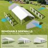 imageYITAHOME 20x20 ft Party Tent Heavy Duty Wedding Event Shelters Outdoor Upgraded Galvanized Canopy with Large White Roof Removable PVC Sidewalls ampamp 3 Storage BagsStraight