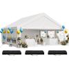 imageYITAHOME 20x20 ft Party Tent Heavy Duty Wedding Event Shelters Outdoor Upgraded Galvanized Canopy with Large White Roof Removable PVC Sidewalls ampamp 3 Storage BagsStraight