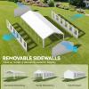 imageYITAHOME 20x20 ft Party Tent Heavy Duty Wedding Event Shelters Outdoor Upgraded Galvanized Canopy with Large White Roof Removable PVC Sidewalls ampamp 3 Storage BagsStraight