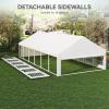imageYITAHOME 20x20 ft Party Tent Heavy Duty Wedding Event Shelters Outdoor Upgraded Galvanized Canopy with Large White Roof Removable PVC Sidewalls ampamp 3 Storage BagsRipple