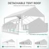 imageYITAHOME 20x20 ft Party Tent Heavy Duty Wedding Event Shelters Outdoor Upgraded Galvanized Canopy with Large White Roof Removable PVC Sidewalls ampamp 3 Storage BagsRipple