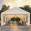 imageYITAHOME 20x20 ft Party Tent Heavy Duty Wedding Event Shelters Outdoor Upgraded Galvanized Canopy with Large White Roof Removable PVC Sidewalls ampamp 3 Storage BagsStraight
