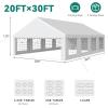 imageYITAHOME 20x20 ft Party Tent Heavy Duty Wedding Event Shelters Outdoor Upgraded Galvanized Canopy with Large White Roof Removable PVC Sidewalls ampamp 3 Storage BagsRipple
