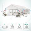 imageYITAHOME 20x20 ft Party Tent Heavy Duty Wedding Event Shelters Outdoor Upgraded Galvanized Canopy with Large White Roof Removable PVC Sidewalls ampamp 3 Storage BagsStraight