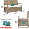 imageYITAHOME 230 Gal Outdoor Storage Box XXL AllWeather Wicker Deck Box for Patio Furniture Cushions Pool Accessories and Garden Tools  GreyBeige