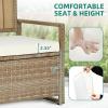 imageYITAHOME 230 Gal Outdoor Storage Box XXL AllWeather Wicker Deck Box for Patio Furniture Cushions Pool Accessories and Garden Tools  GreyBeige
