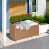 imageYITAHOME 230 Gal Outdoor Storage Box XXL AllWeather Wicker Deck Box for Patio Furniture Cushions Pool Accessories and Garden Tools  GreyBrown