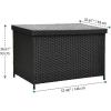 imageYITAHOME 230 Gallon Deck Box XXL Wicker Outdoor Storage Box AllWeather Storage Organizer for Patio Furniture Outdoor Cushions Pool Storage and Garden Tools GreyBlack