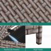 imageYITAHOME 230 Gallon Deck Box XXL Wicker Outdoor Storage Box AllWeather Storage Organizer for Patio Furniture Outdoor Cushions Pool Storage and Garden Tools GreyBrown