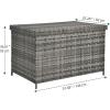 imageYITAHOME 230 Gallon XXL Deck Box AllWeather Wicker Outdoor Storage Box PE Rattan Storage Bin for Patio Furniture Outdoor Cushions Pool Storage and Garden Tools  GreyGrey