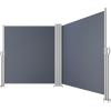 imageYITAHOME 236X 63 Double Side Awning Retractable Side Awning Privacy Screen Fence Waterproof UVResistant Privacy Awning Outdoor for Garden GrayGray
