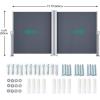 imageYITAHOME 236X 78 Double Side Awning Retractable Side Awning Folding Privacy Screen Privacy Fence Waterproof UVResistant Privacy Awning Outdoor for Garden Deck Patio Pools Balcony GrayGray