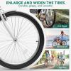 imageYITAHOME 24 ampamp 26 Inch Beach Cruiser Bike 7 Speed ampamp Single Speed Commute Bike StepThrough Bicycle for Adult Women ampamp Men Steel Frame Cruiser Bike with Full Front ampamp Rear FendersWhite