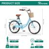 imageYITAHOME 24 ampamp 26 Inch Beach Cruiser Bike for Women 1 ampamp 7 Speed Commute Bike for Adults Womens Bicycle with Adjustable Seat Multiple ColorLight Blue