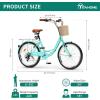 imageYITAHOME 24 ampamp 26 Inch Beach Cruiser Bike for Women 1 ampamp 7 Speed Commute Bike for Adults Womens Bicycle with Adjustable Seat Multiple ColorMint Green