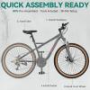 imageYITAHOME 26 Inch Mountain Bike for Men Women 21Speed Adult Bicycle Double Disc Brake Front Suspension Fork Aluminum Frame MTB for AdultsBlack