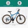 imageYITAHOME 26 Inch Mountain Bike for Men Women 21Speed Adult Bicycle Double Disc Brake Front Suspension Fork Aluminum Frame MTB for AdultsBlue