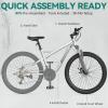 imageYITAHOME 26 Inch Mountain Bike for Men Women 21Speed Adult Bicycle Double Disc Brake Front Suspension Fork Aluminum Frame MTB for AdultsGrey