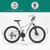 imageYITAHOME 26 Inch Mountain Bike for Men Women 21Speed Adult Bicycle Double Disc Brake Front Suspension Fork Aluminum Frame MTB for AdultsGrey