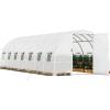 imageYITAHOME 26x10x7ft Greenhouse Extra Large Heavy Duty Large 2 Swing Doors Walkin Greenhouses Tunnel Green Houses Outdoor 14 Windows Gardening Upgraded Galvanized Steel Garden WhiteWhite