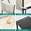 imageYITAHOME 3 Piece Bistro Set Outdoor with Thick CushionsampampTable AllWeather Patio Conversation Set with Stackable Chairs 3 Piece Patio Set Outdoor Furniture for Balcony Backyard Pool  Grayish White3PCS Bistro Set