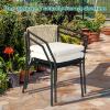 imageYITAHOME 3 Piece Bistro Set Outdoor with Thick CushionsampampTable AllWeather Patio Conversation Set with Stackable Chairs 3 Piece Patio Set Outdoor Furniture for Balcony Backyard Pool Porch Deck  Beige