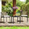 imageYITAHOME 3 Piece Bistro Set Outdoor with Thick CushionsampampTable AllWeather Patio Conversation Set with Stackable Chairs 3 Piece Patio Set Outdoor Furniture for Balcony Backyard Pool Porch Deck  Beige