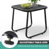 imageYITAHOME 3 Piece Rocking Bistro Set Outdoor Patio Furniture Set with Wooden Armrests Porch Chairs Set with Glass Table for Lawn Garden Balcony Poolside Dark Gray
