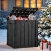 imageYITAHOME 31 Gallon Outdoor Storage Deck Box Waterproof Resin Package Delivery and Storage Box with Lockable Lid for Patio Furniture Cushions Pool Accessories Garden Tools BlackBlack