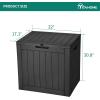 imageYITAHOME 31 Gallon Outdoor Storage Deck Box Waterproof Resin Package Delivery and Storage Box with Lockable Lid for Patio Furniture Cushions Pool Accessories Garden Tools BlackBlack