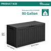 imageYITAHOME 31 Gallon Outdoor Storage Deck Box Waterproof Resin Package Delivery and Storage Box with Lockable Lid for Patio Furniture Cushions Pool Accessories Garden Tools BlackBlack