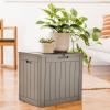 imageYITAHOME 31 Gallon Outdoor Storage Deck Box Waterproof Resin Package Delivery and Storage Box with Lockable Lid for Patio Furniture Cushions Pool Accessories Garden Tools BlackTaupe