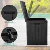 imageYITAHOME 31 Gallon Outdoor Storage Deck Box Waterproof Resin Package Delivery and Storage Box with Lockable Lid for Patio Furniture Cushions Pool Accessories Garden Tools BlackBlack