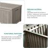 imageYITAHOME 31 Gallon Outdoor Storage Deck Box Waterproof Resin Package Delivery and Storage Box with Lockable Lid for Patio Furniture Cushions Pool Accessories Garden Tools BlackTaupe