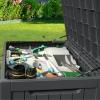 imageYITAHOME 31 Gallon Outdoor Storage Deck Box Waterproof Resin Package Delivery and Storage Box with Lockable Lid for Patio Furniture Cushions Pool Accessories Garden Tools BlackBlack