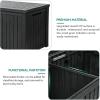imageYITAHOME 31 Gallon Outdoor Storage Deck Box Waterproof Resin Package Delivery and Storage Box with Lockable Lid for Patio Furniture Cushions Pool Accessories Garden Tools BlackBlack