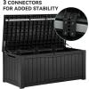 imageYITAHOME 31 Gallon Outdoor Storage Deck Box Waterproof Resin Package Delivery and Storage Box with Lockable Lid for Patio Furniture Cushions Pool Accessories Garden Tools BlackBlack