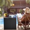 imageYITAHOME 31 Gallon Outdoor Storage Deck Box Waterproof Resin Package Delivery and Storage Box with Lockable Lid for Patio Furniture Cushions Pool Accessories Garden Tools BlackBlack