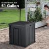 imageYITAHOME 31 Gallon Resin Deck Box Outdoor Storage Box and Waterproof Package Delivery Box with Lockable Lid for Patio Furniture GardenTools Pool Supplies BlackBlack