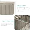 imageYITAHOME 31 Gallon Resin Deck Box Outdoor Storage Box and Waterproof Package Delivery Box with Lockable Lid for Patio Furniture GardenTools Pool Supplies BlackTaupe
