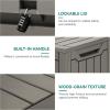 imageYITAHOME 31 Gallon Resin Deck Box Outdoor Storage Box and Waterproof Package Delivery Box with Lockable Lid for Patio Furniture GardenTools Pool Supplies BlackTaupe
