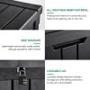 imageYITAHOME 31 Gallon Resin Deck Box Outdoor Storage Box and Waterproof Package Delivery Box with Lockable Lid for Patio Furniture GardenTools Pool Supplies BlackBlack