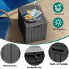 imageYITAHOME 31 Gallon Resin Deck Box Outdoor Storage Box and Waterproof Package Delivery Box with Lockable Lid for Patio Furniture GardenTools Pool Supplies BlackBlack