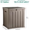 imageYITAHOME 31 Gallon Resin Deck Box Outdoor Storage Box and Waterproof Package Delivery Box with Lockable Lid for Patio Furniture GardenTools Pool Supplies BlackLight Brown