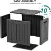 imageYITAHOME 31 Gallon Resin Deck Box Outdoor Storage Box and Waterproof Package Delivery Box with Lockable Lid for Patio Furniture GardenTools Pool Supplies BlackBlack