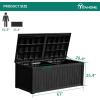 imageYITAHOME 31 Gallon Resin Deck Box Outdoor Storage Box and Waterproof Package Delivery Box with Lockable Lid for Patio Furniture GardenTools Pool Supplies BlackBlack